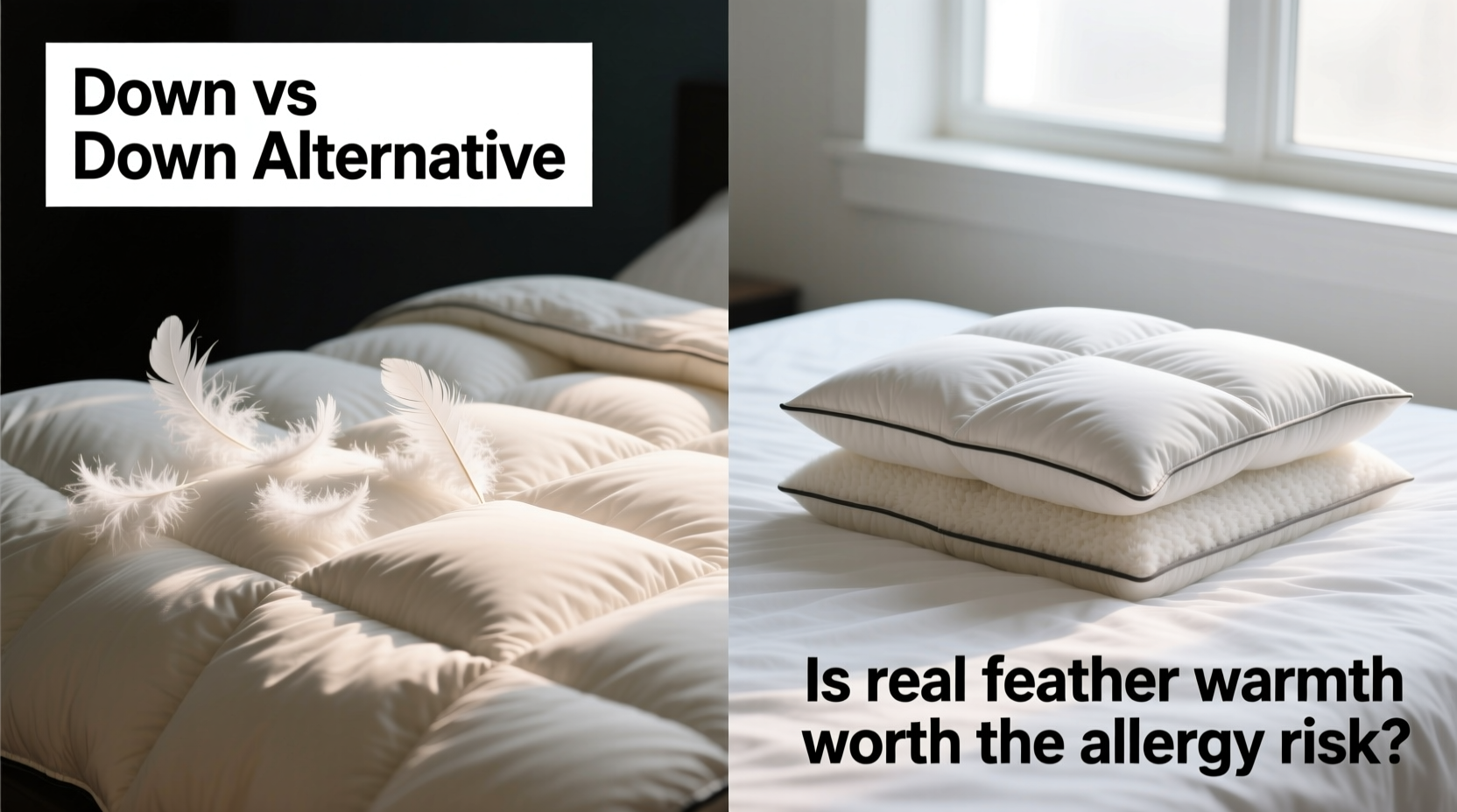 down comforter vs down alternative is the real feathers warmth worth the allergy risk