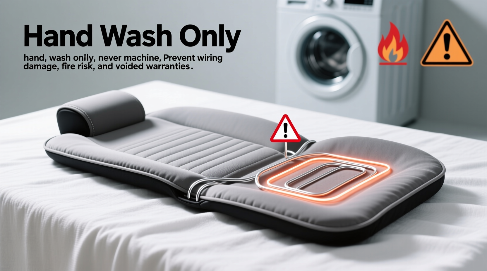can you machine wash a heated seat cover