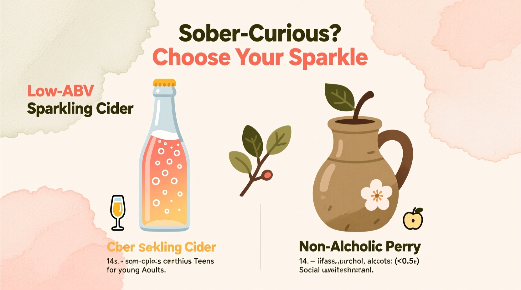 low-ABV sparkling cider vs non-alcoholic perry which appeals more to sober-curious teens and young adults