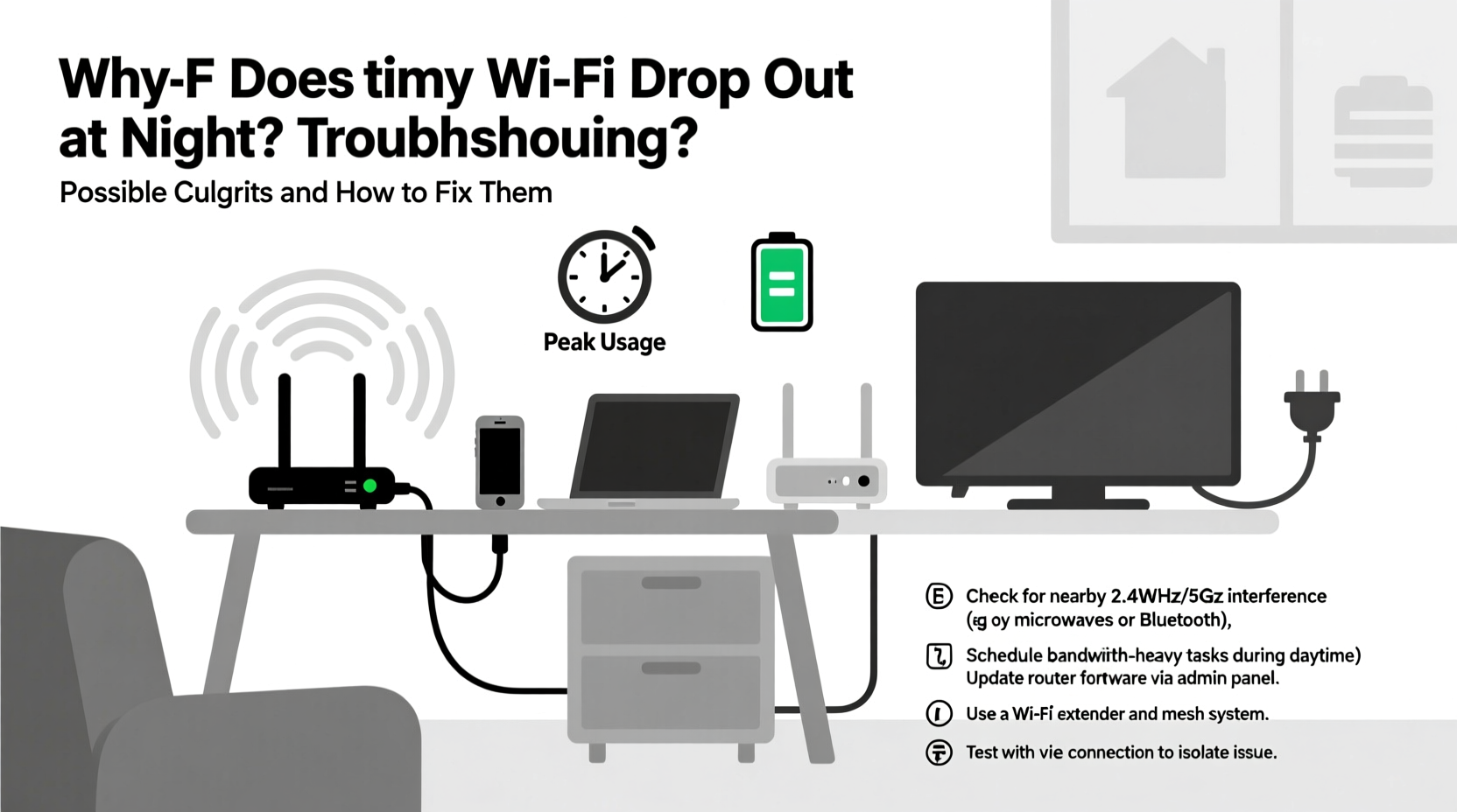 why does my wifi cut out at night possible culprits and how to fix them
