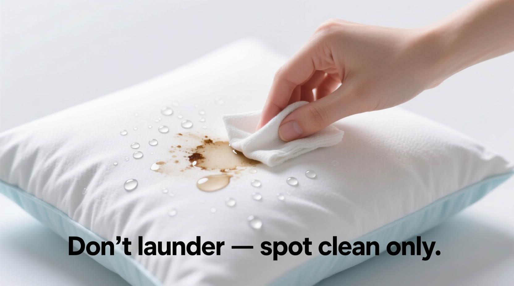 dont launder foam pillows spot clean them only