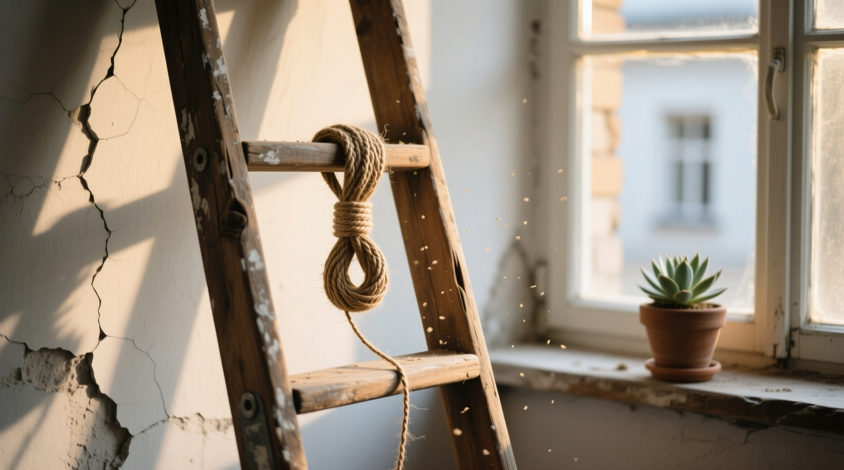 polish hard to reach spots with twine