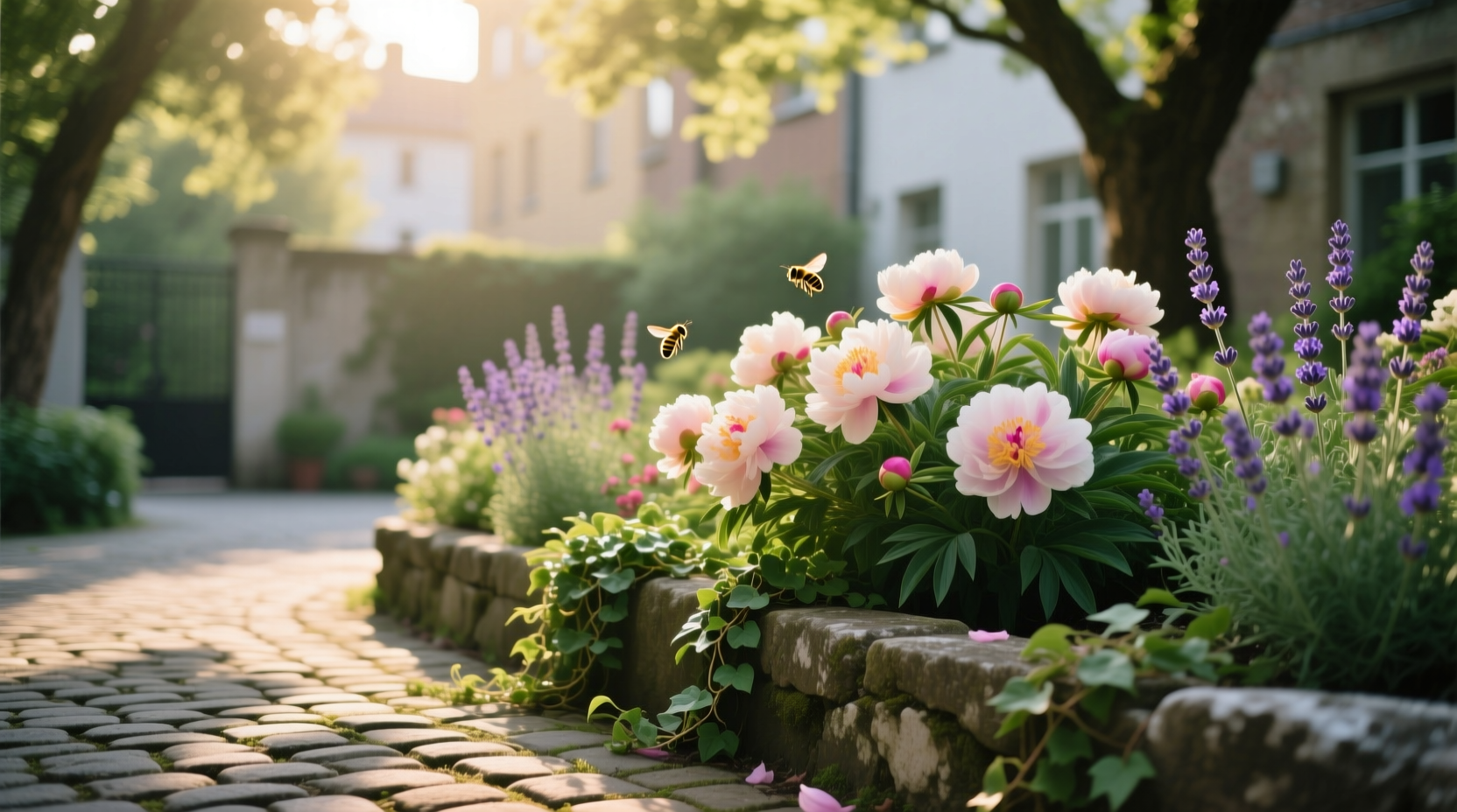 corner flower beds