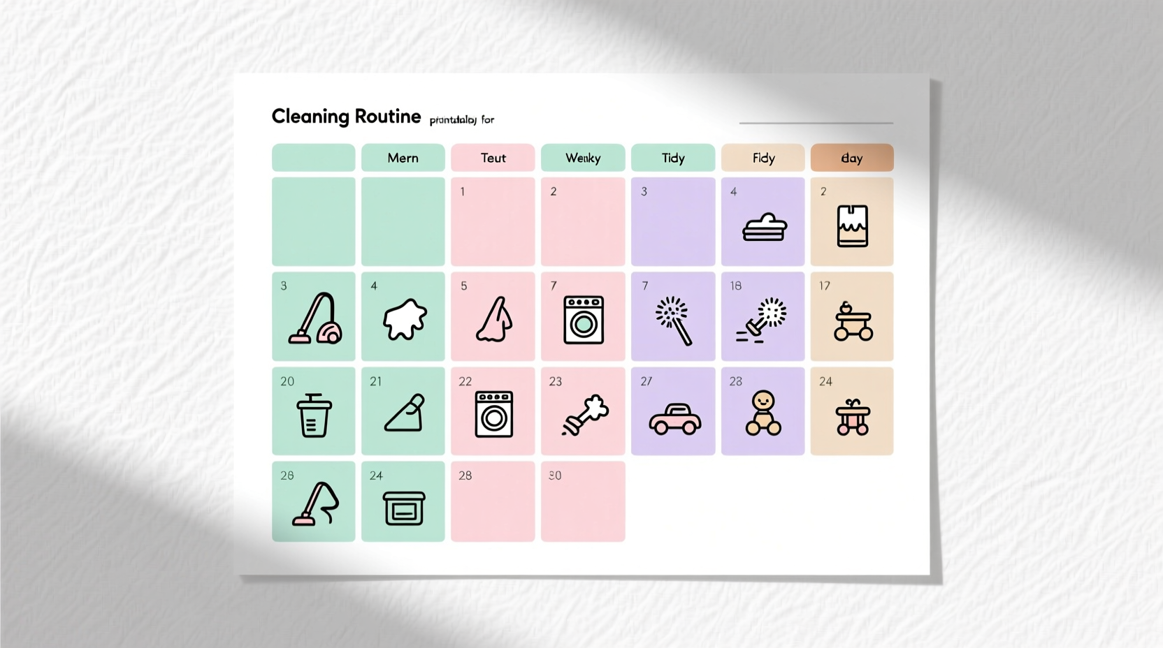 free printables clean mamas cleaning routine cleaning calendar