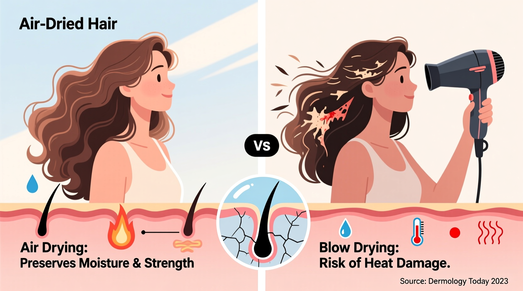 Is Air Drying Hair Healthier Than Using A Blow Dryer Every Time