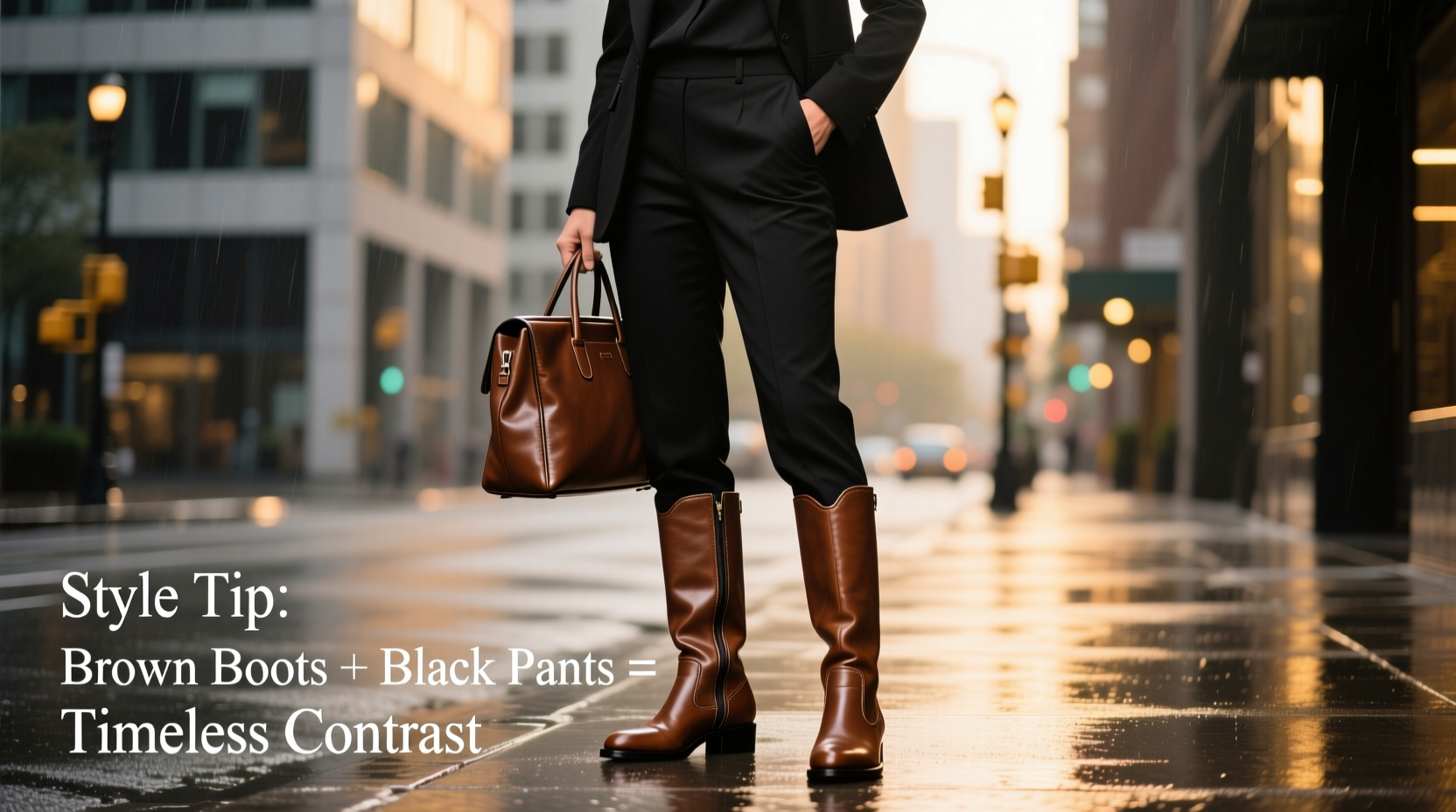essential guide to styling brown boots with black pants without looking mismatched