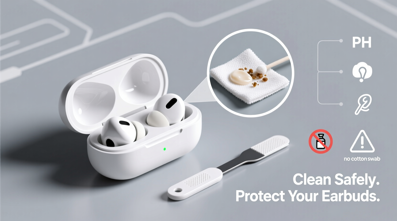 how to clean earbud cases stained by earwax lotion