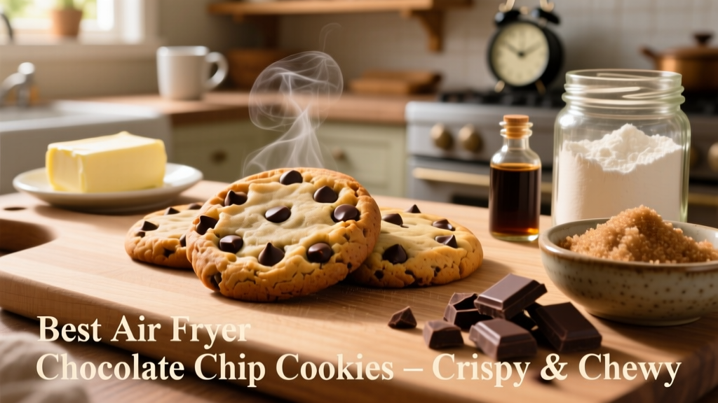 Best Air Fryer Chocolate Chip Cookies (Crispy & Chewy!)