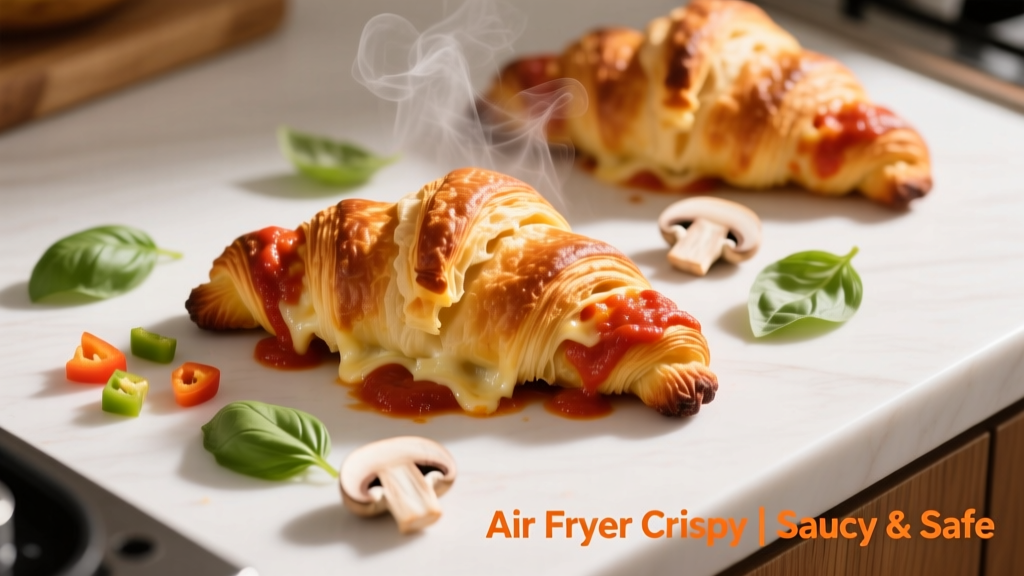 Croissant Pizza Rolls in Air Fryer: Crispy, Saucy & Safe