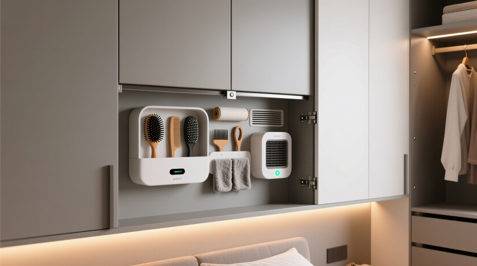 closet organization tips pet hair tools on walls