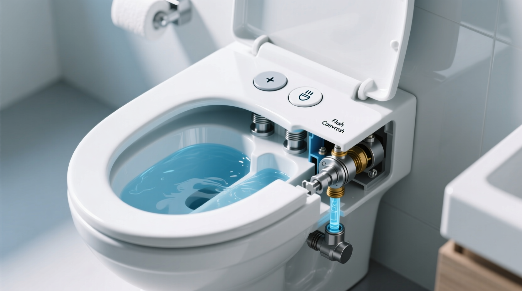 save water by converting your toilet to dual flush with