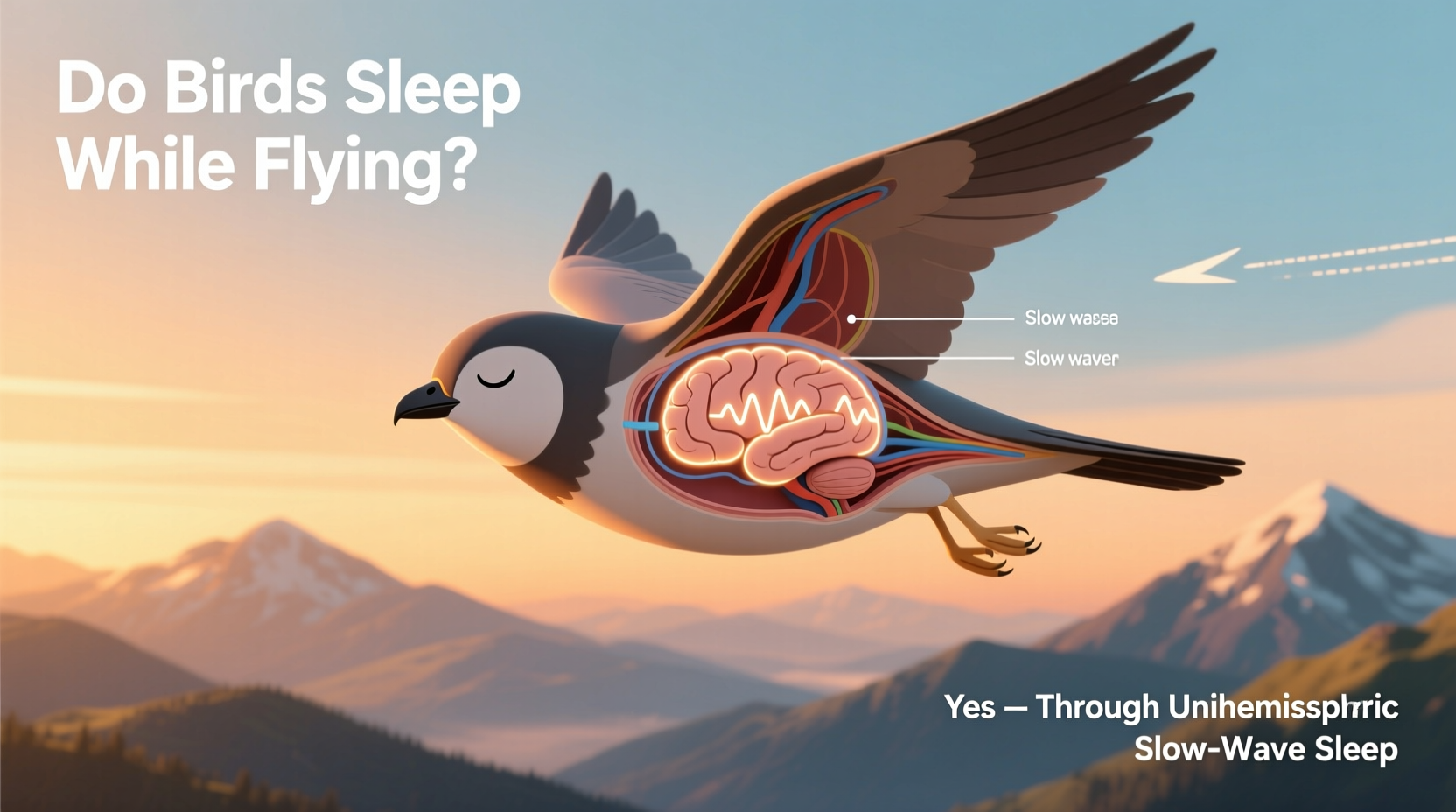 Do Birds Sleep While Flying? Yes, Through Unihemispheric Slow-Wave Sleep