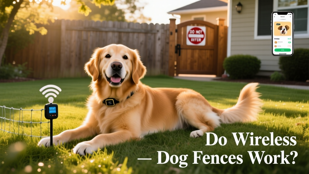 A relaxed, happy dog resting safely inside a securely fenced backyard