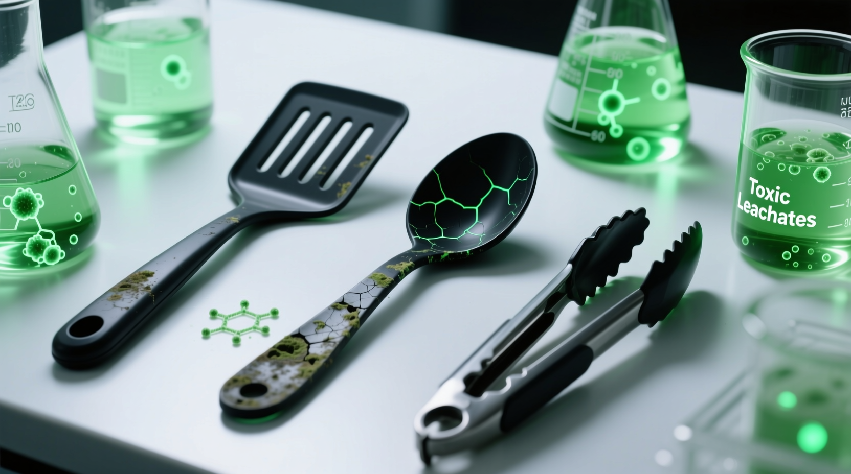 black plastic kitchen utensils toxic chemicals study