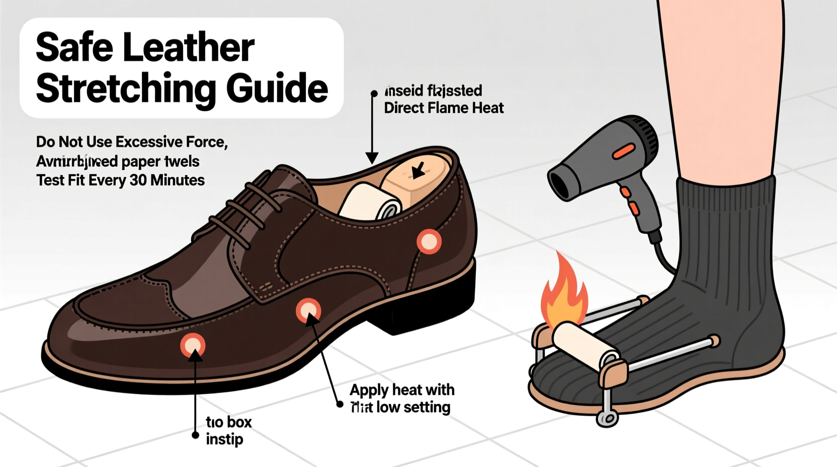 how to safely stretch leather shoes that feel too tight without damage