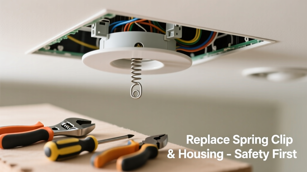 Recessed Light Falling? Replace the Spring Clip or Housing