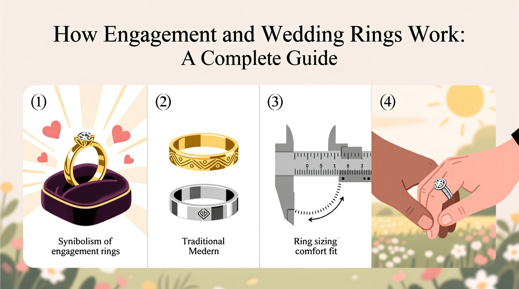 how do engagement and wedding rings work