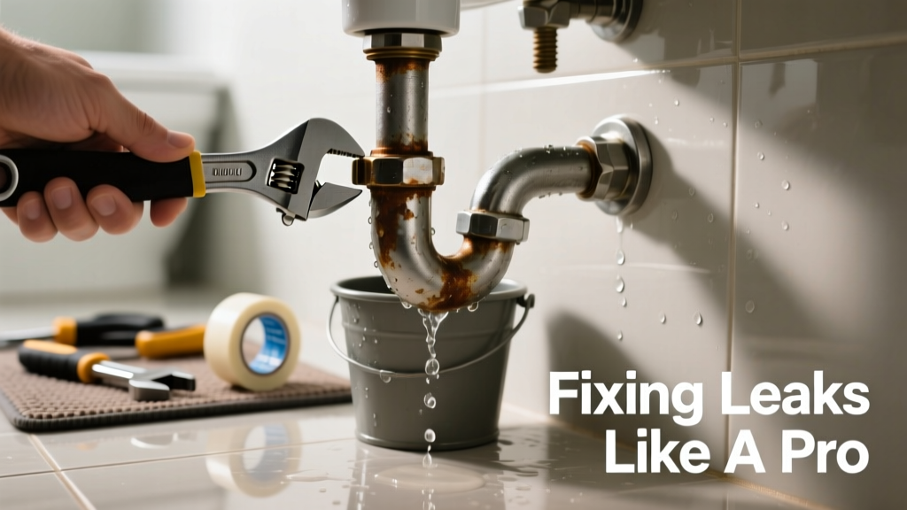 Fixing a Leaking Pipe Joint in the Bathroom