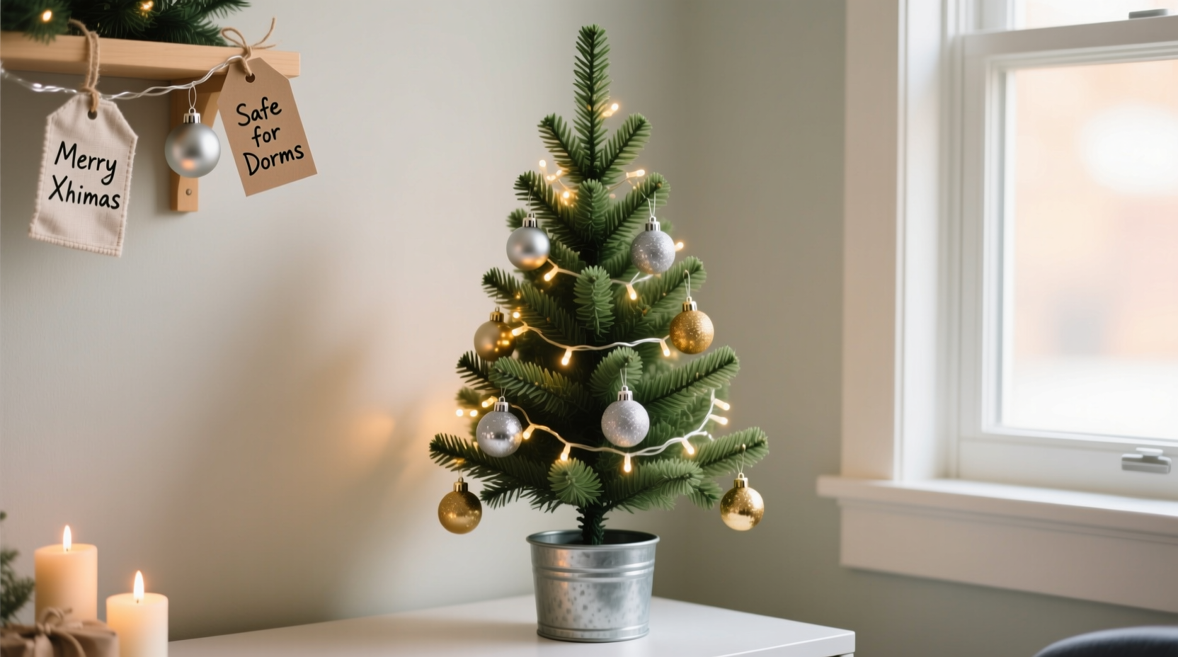 how to make a christmas tree for a dorm room without violating fire codes