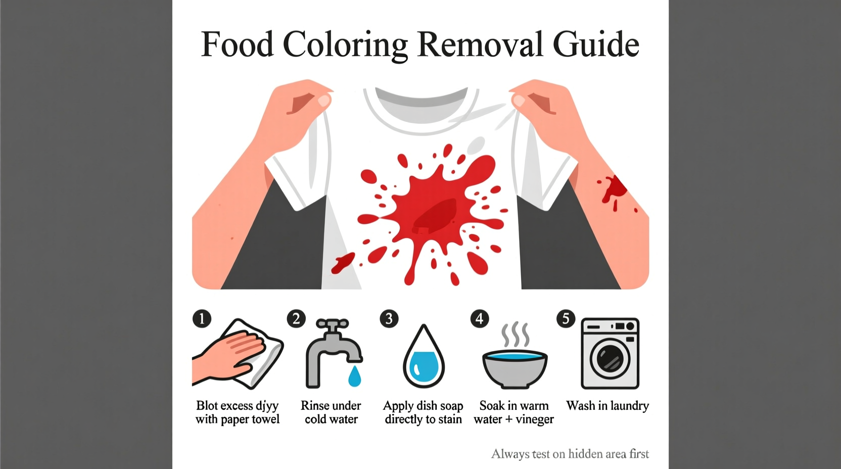 how to get food coloring off of clothes