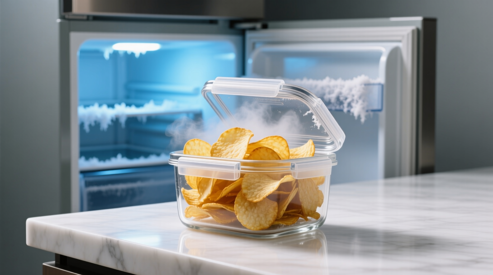 keep chips from going stale by storing them in the free