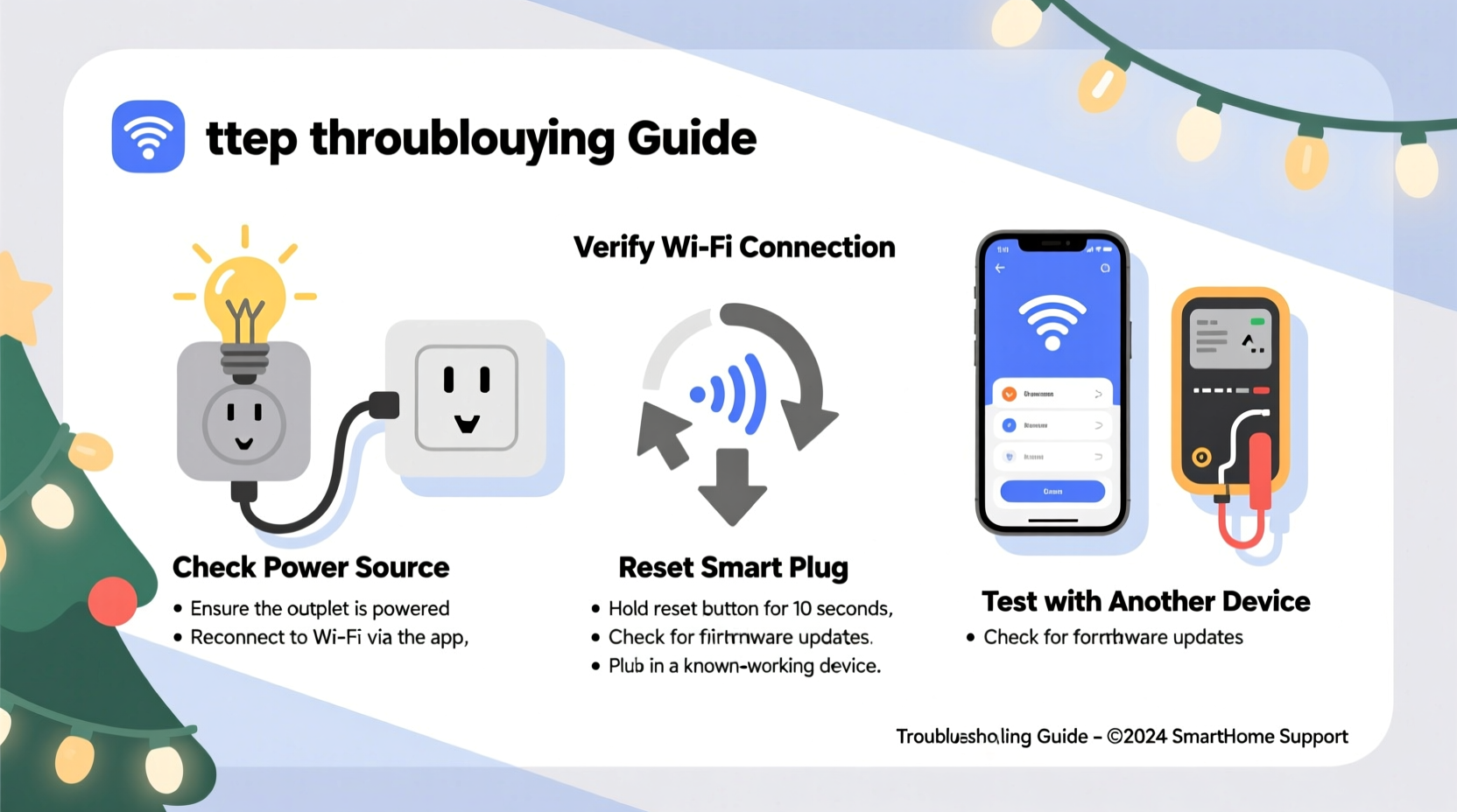 why is my smart plug not turning on christmas lights common fixes