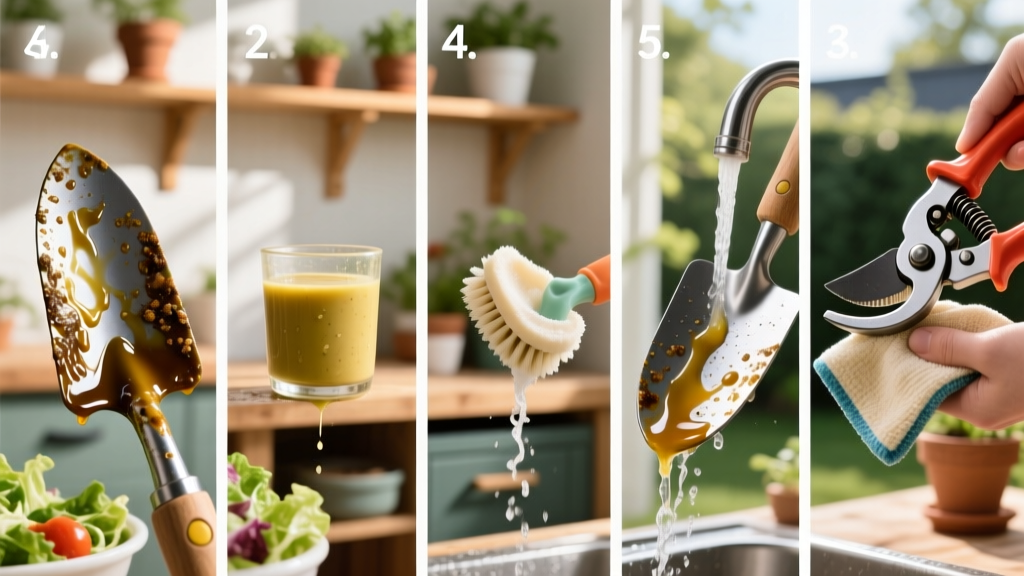 Proven: How to Get Salad Dressing Out of Garden Tools