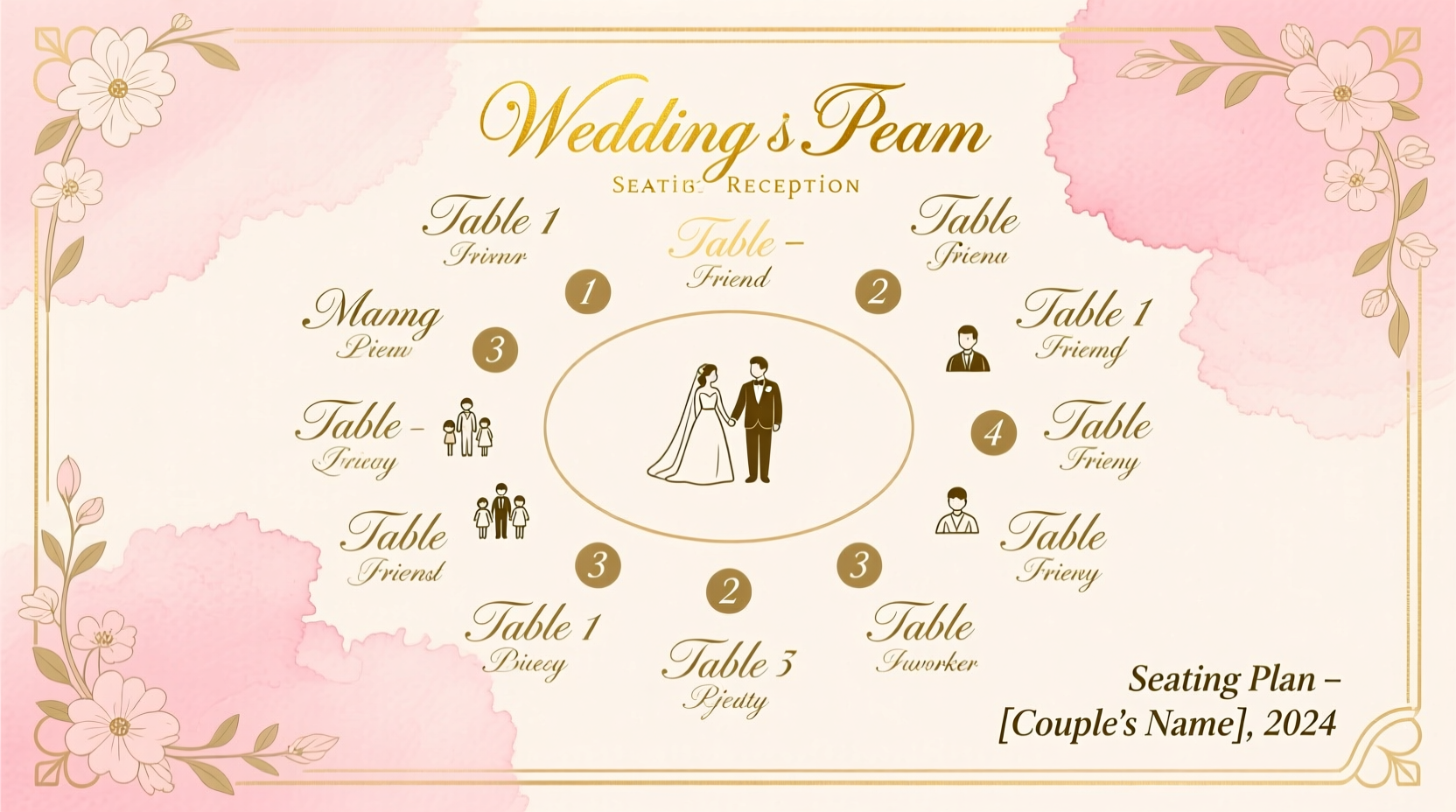how to do a seating plan for wedding
