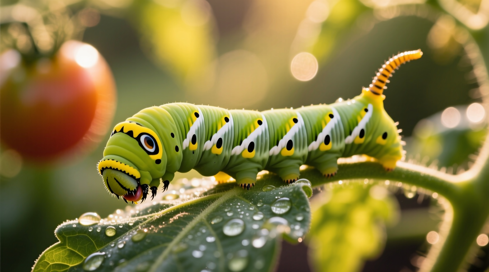 tomato hornworm caterpillars