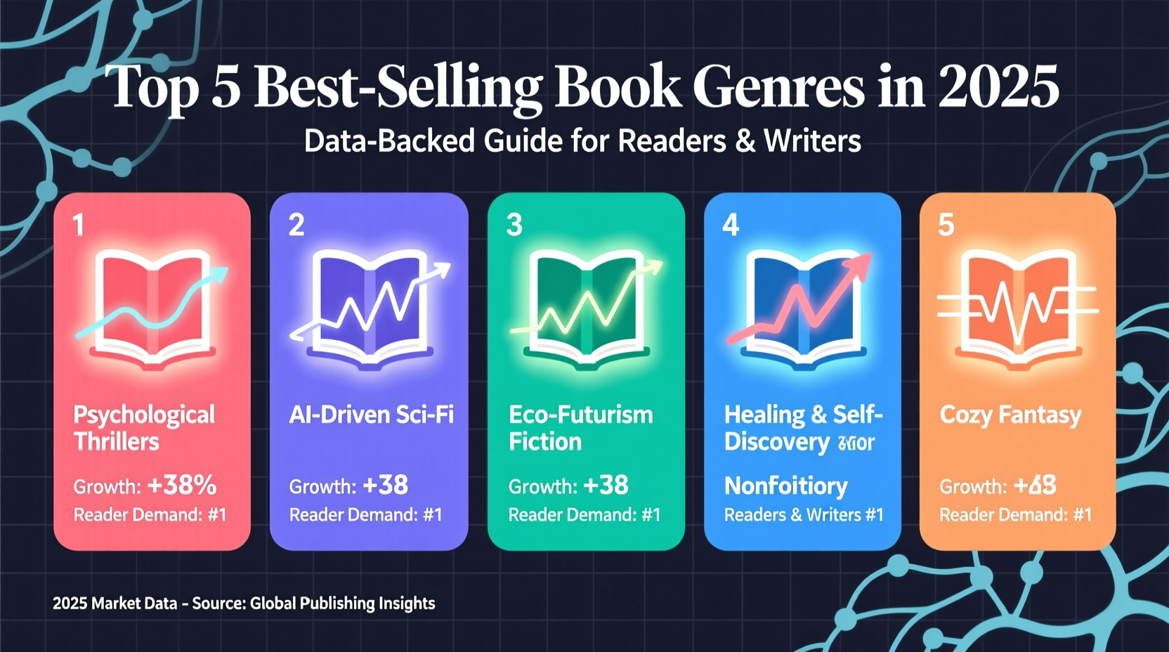 Top 5 Best Selling Book Genres in 2025: Data-Backed Guide for Readers & Writers