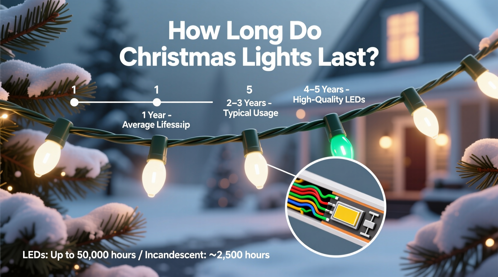 how long do christmas lights last