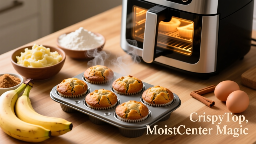 Air Fryer Banana Muffins: Crispy-Top, Moist-Center Magic