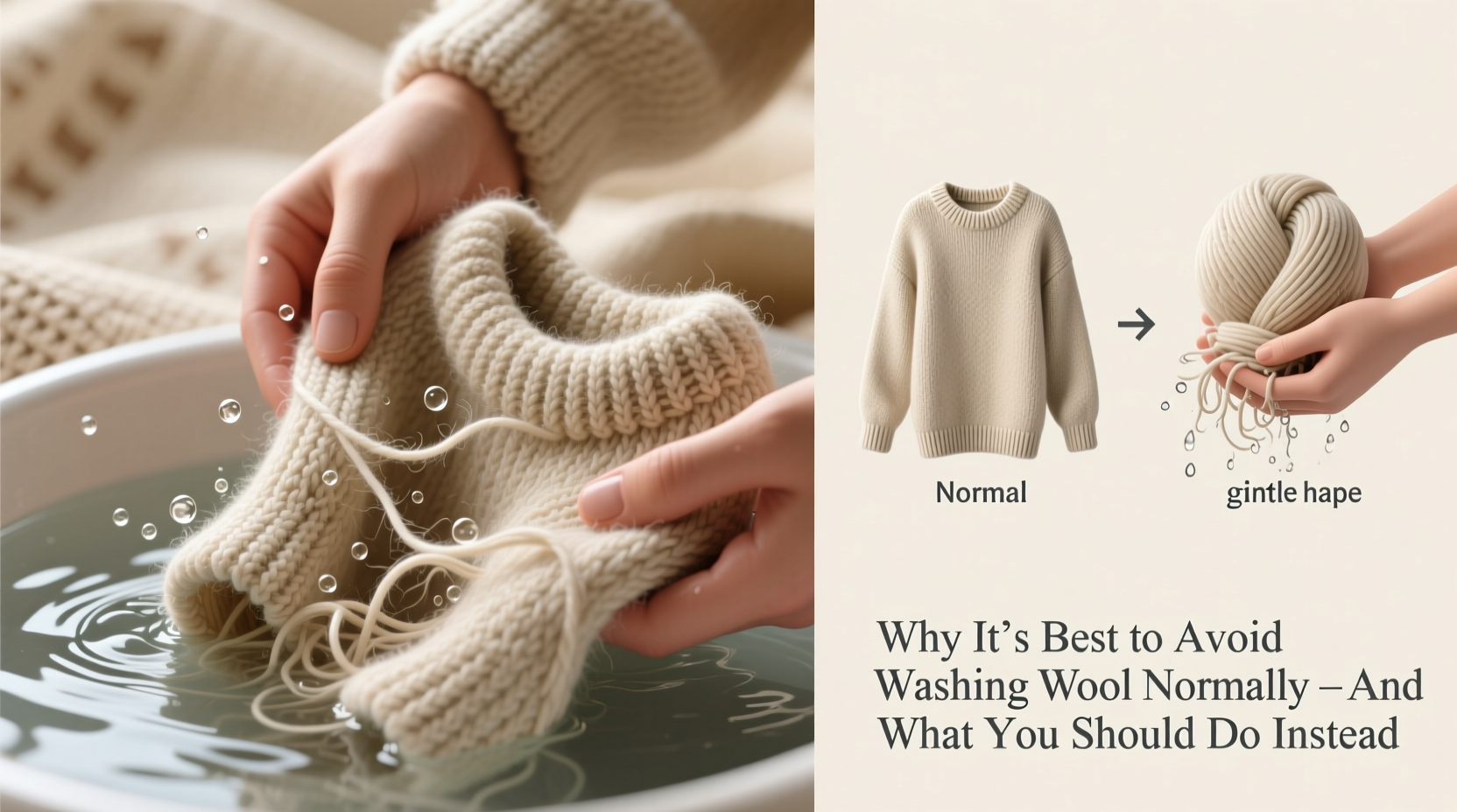 why its best to avoid washing wool normally and what t