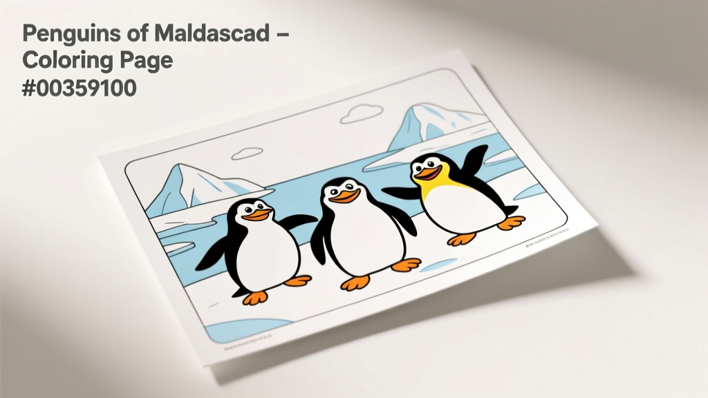 Penguins of Madagascar Coloring Pages: Safety-First Creative Engagement for Children Ages 3–8