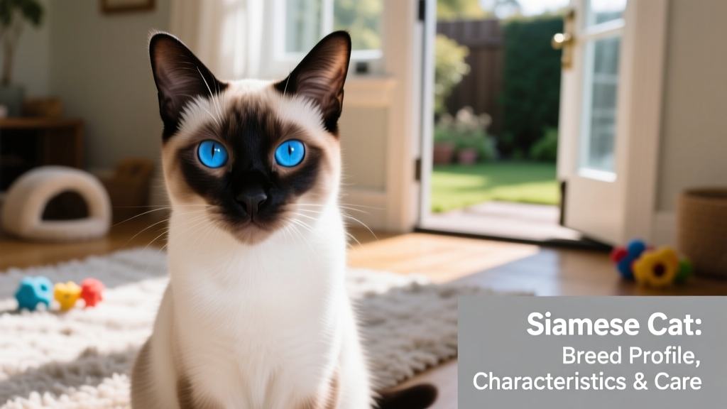 Close-up portrait of a seal-point Siamese cat showing vivid blue eyes and distinct facial mask