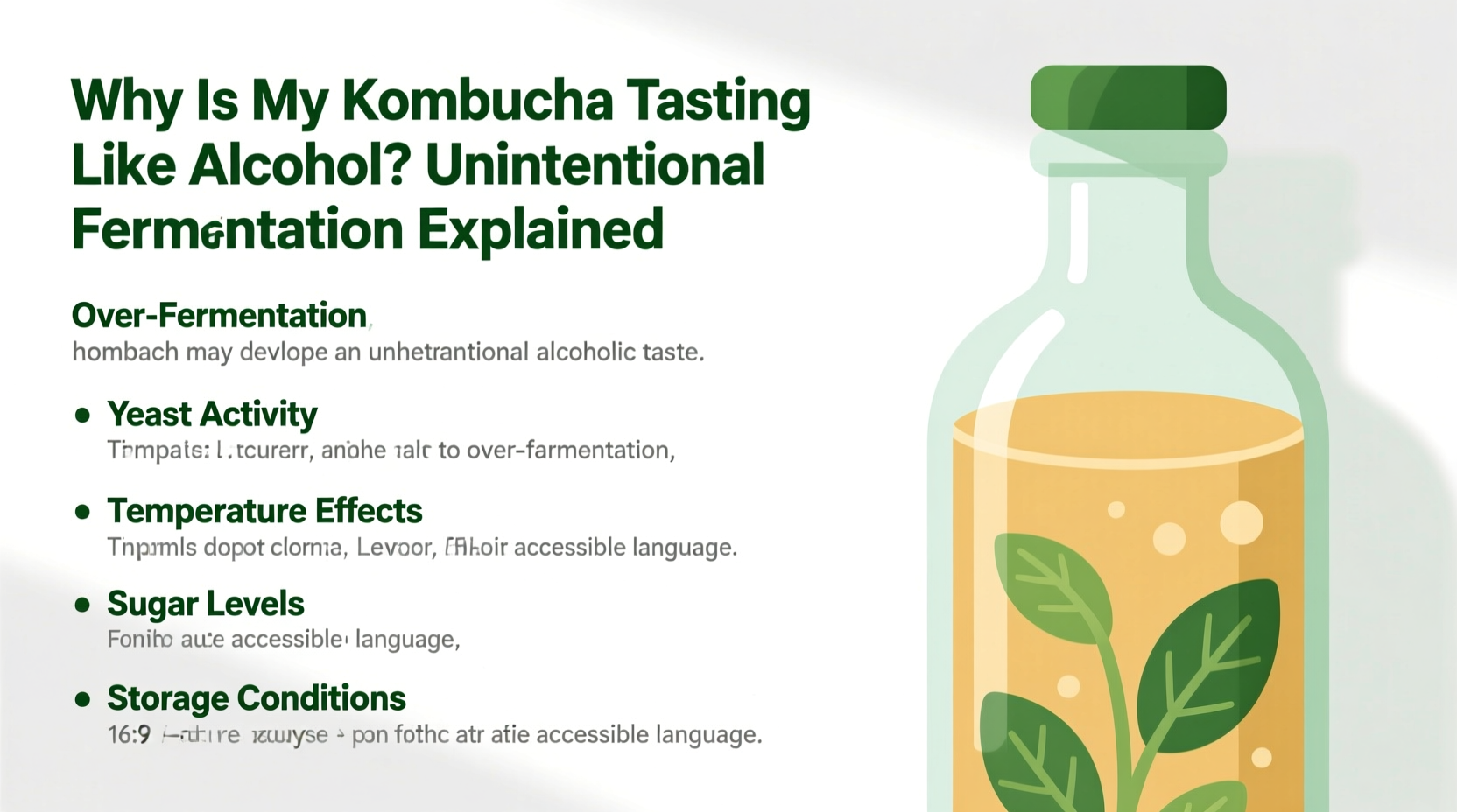 why is my kombucha tasting like alcohol unintentional fermentation