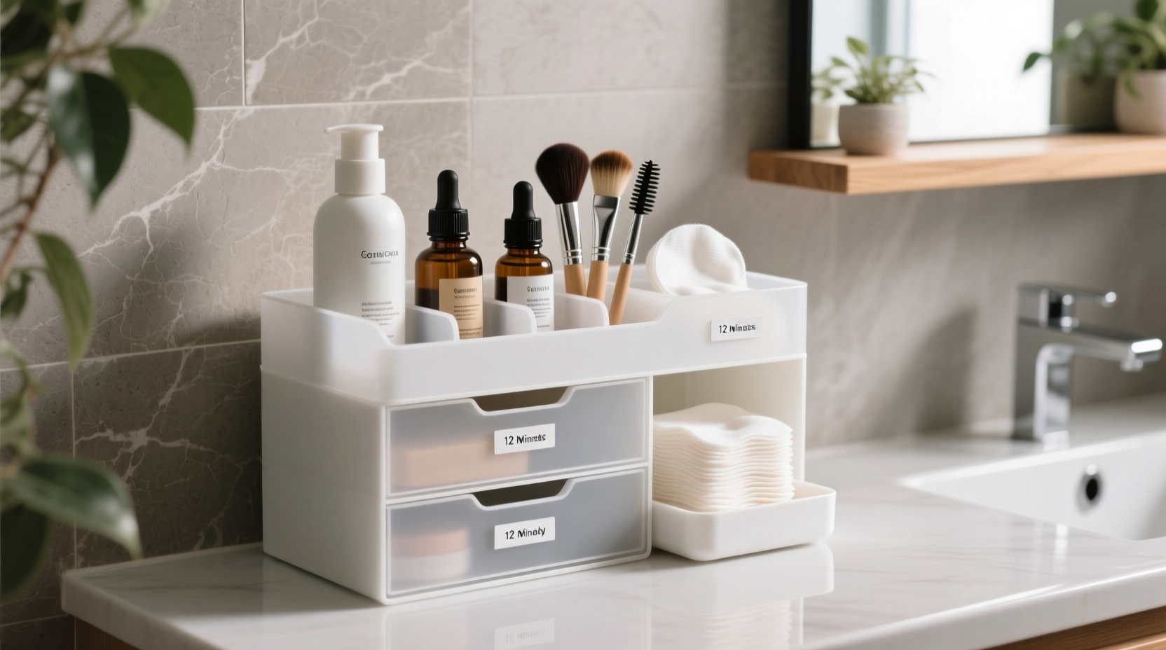 closet drawer organizers for skincare vs brushes
