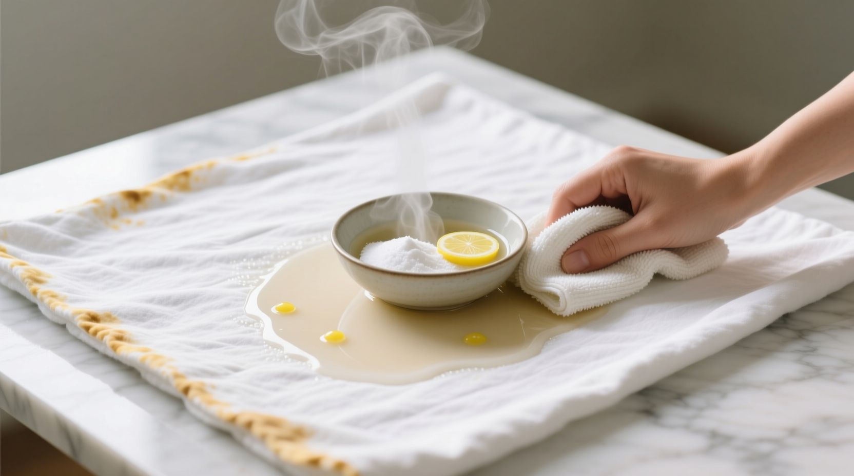 how to remove fake tan stains from white cotton sheets