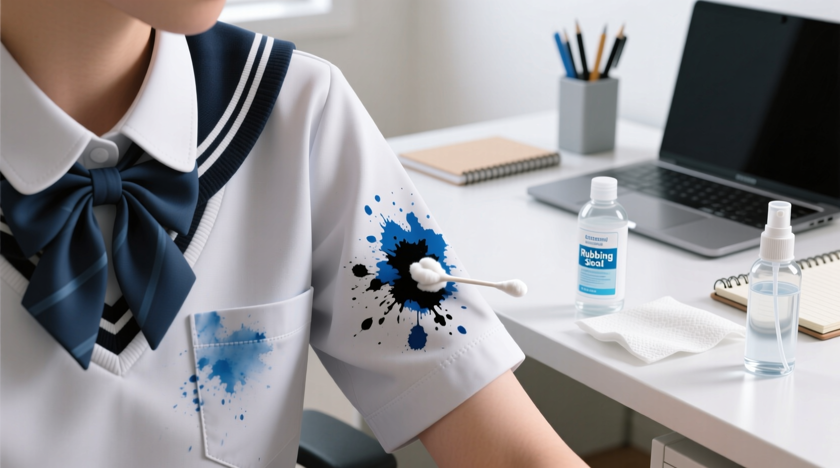 how to remove ink stains from school uniforms