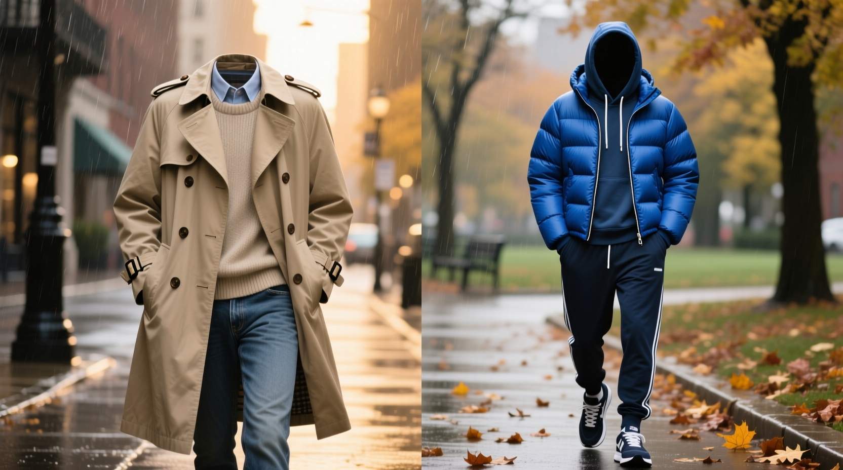 trench coat vs puffer jacket which outerwear is more versatile for transitional seasons