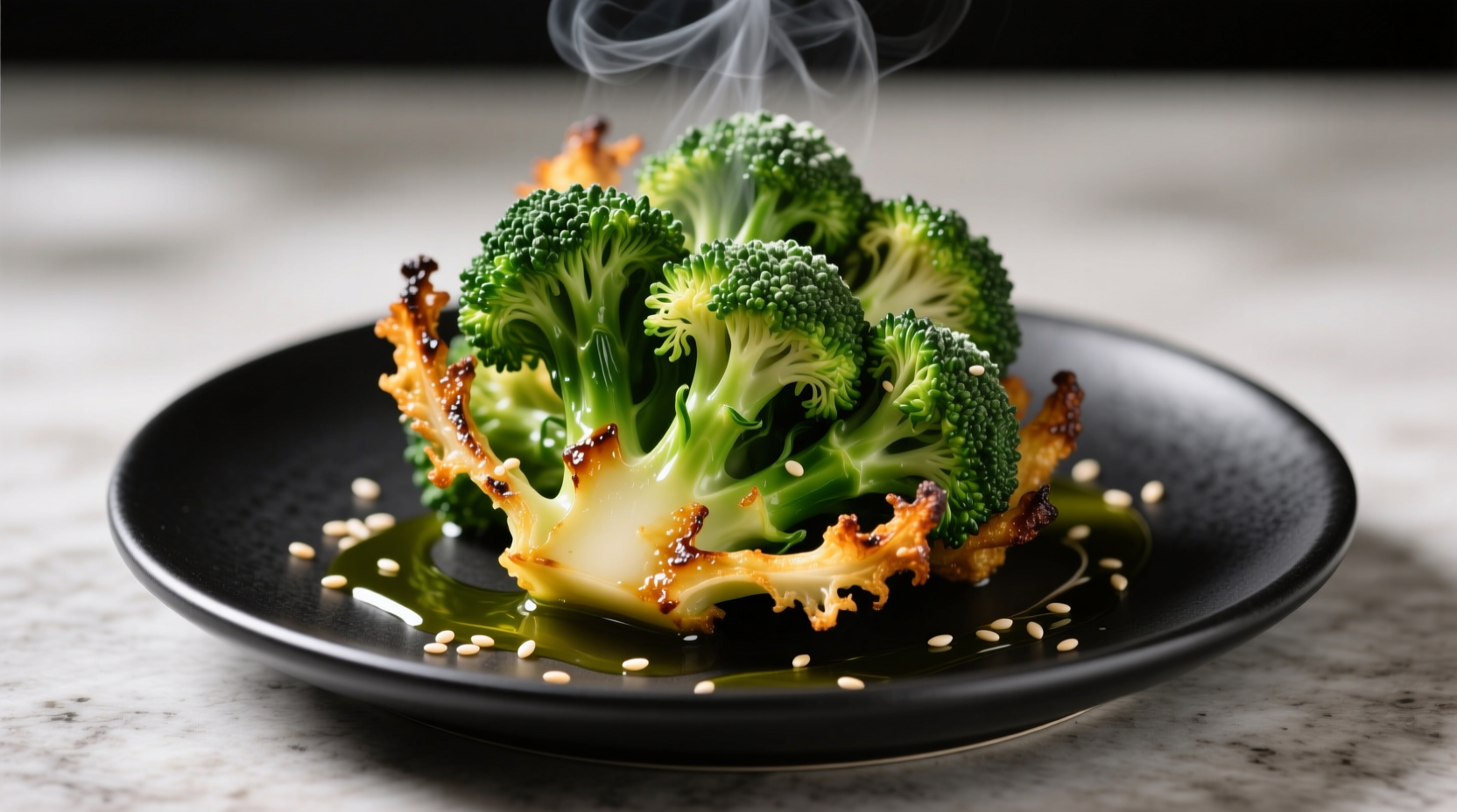 Perfectly roasted frozen broccoli with crispy edges