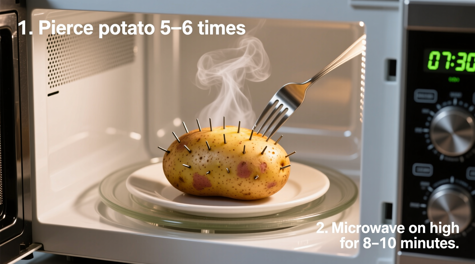 Microwave Baked Potato: 5-12 Minute Perfect Results