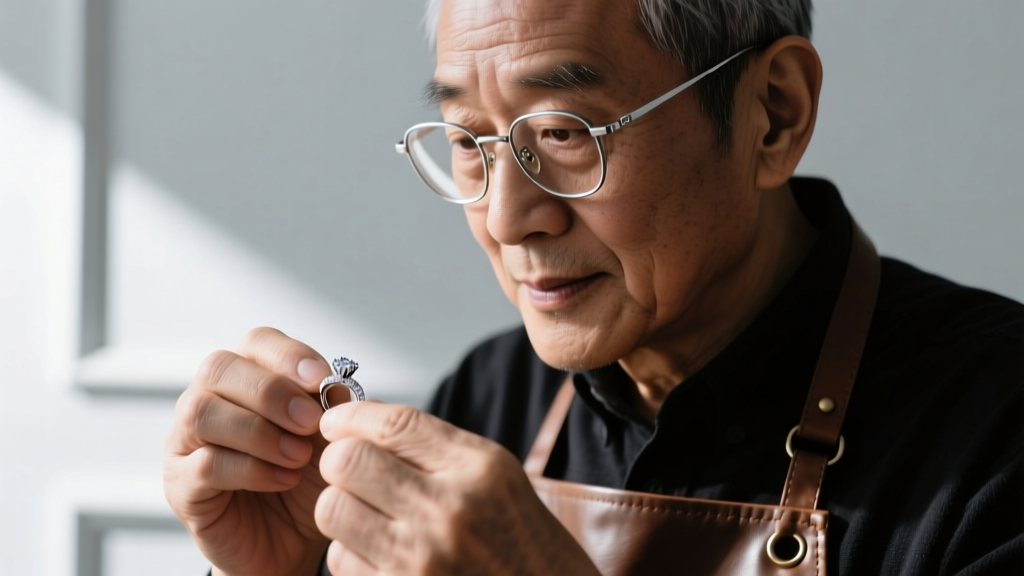 Close-up of a jeweler