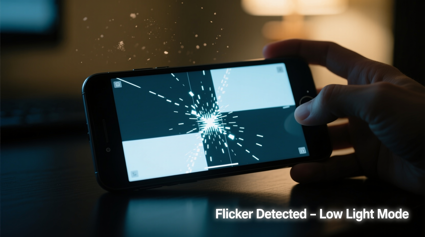 why is my phone screen flickering only in low light settings