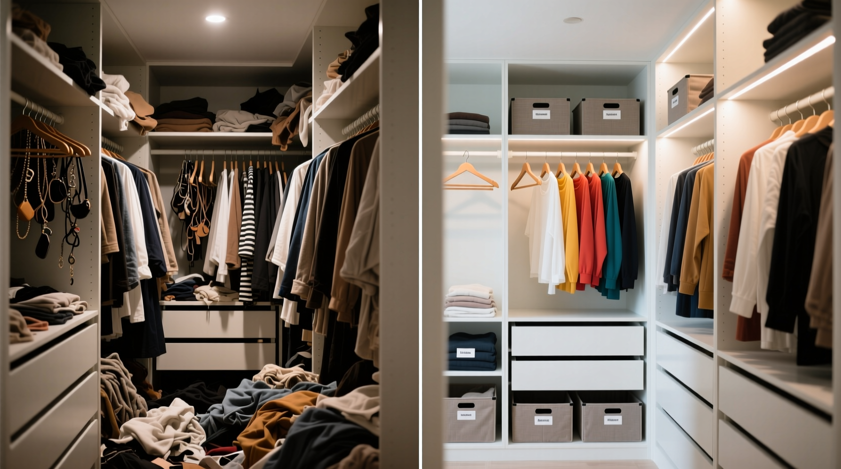 before and after my closet redo
