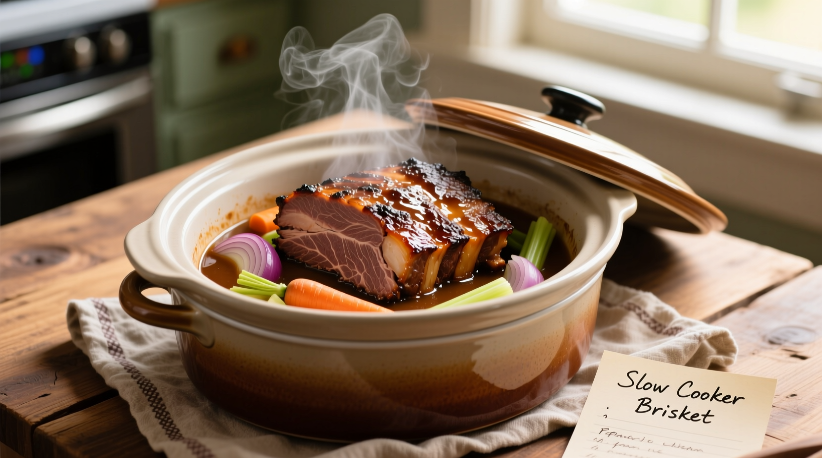 how to cook brisket in a slow cooker