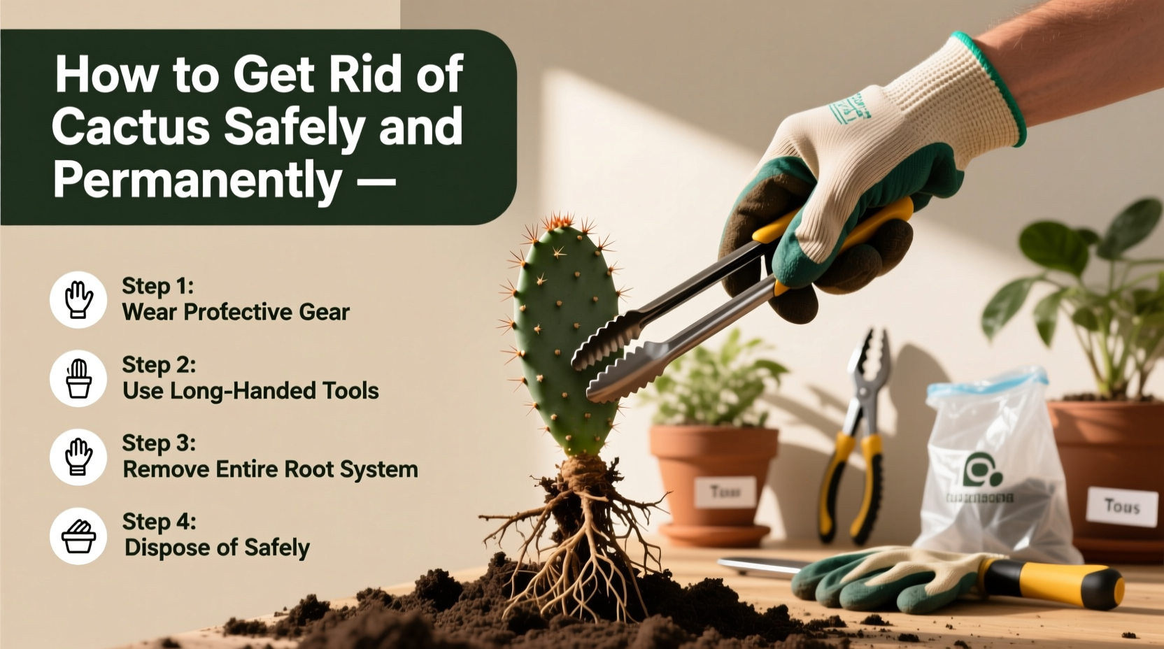 5 Ways to Remove Cactus Permanently | TheHomeSprouts