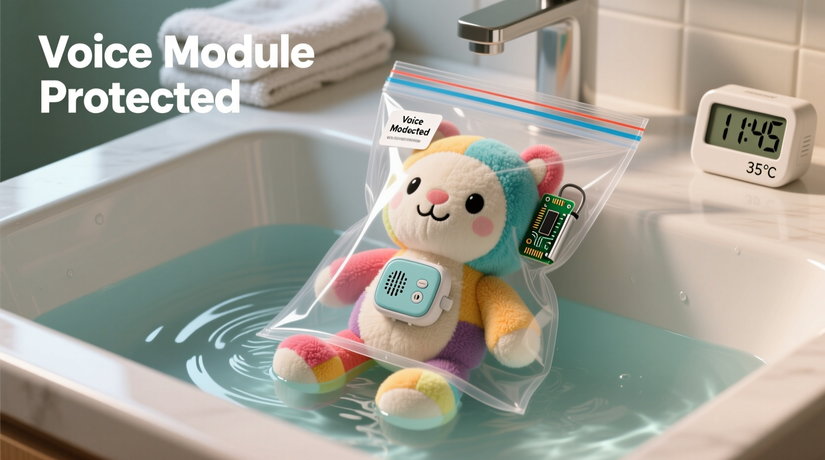 how to wash a plushie with electronic voice box