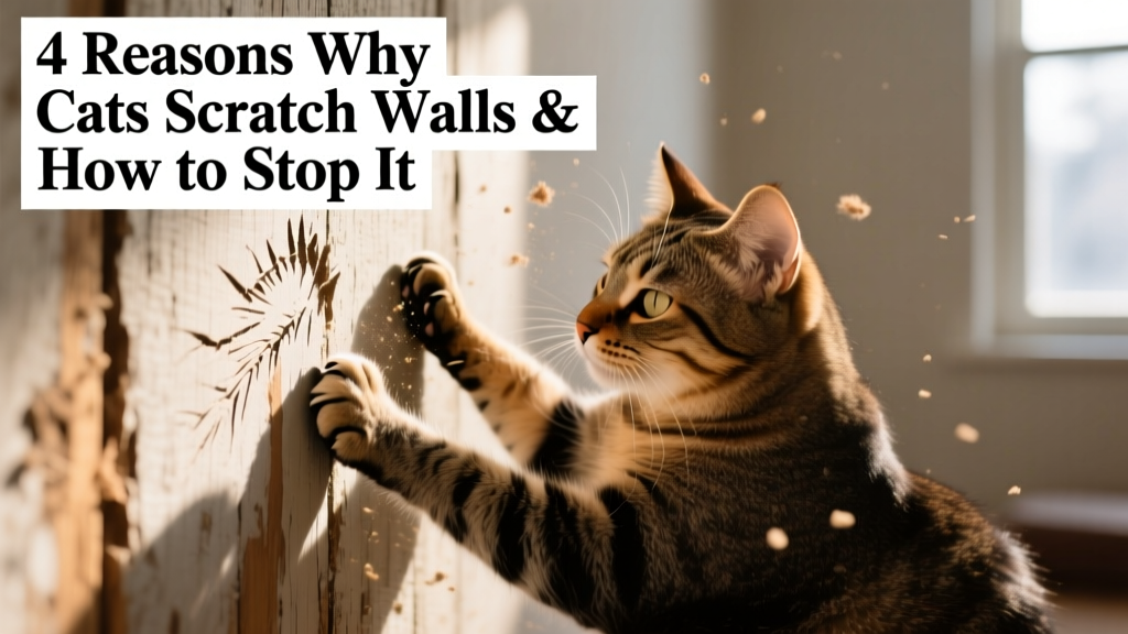 Cat Scratches Walls? 4 Reasons Why and How to Stop It