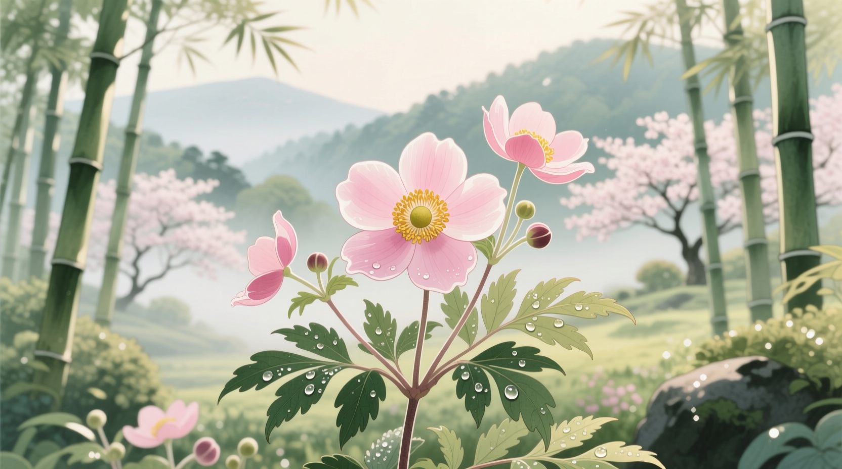 japanese anemone foliage
